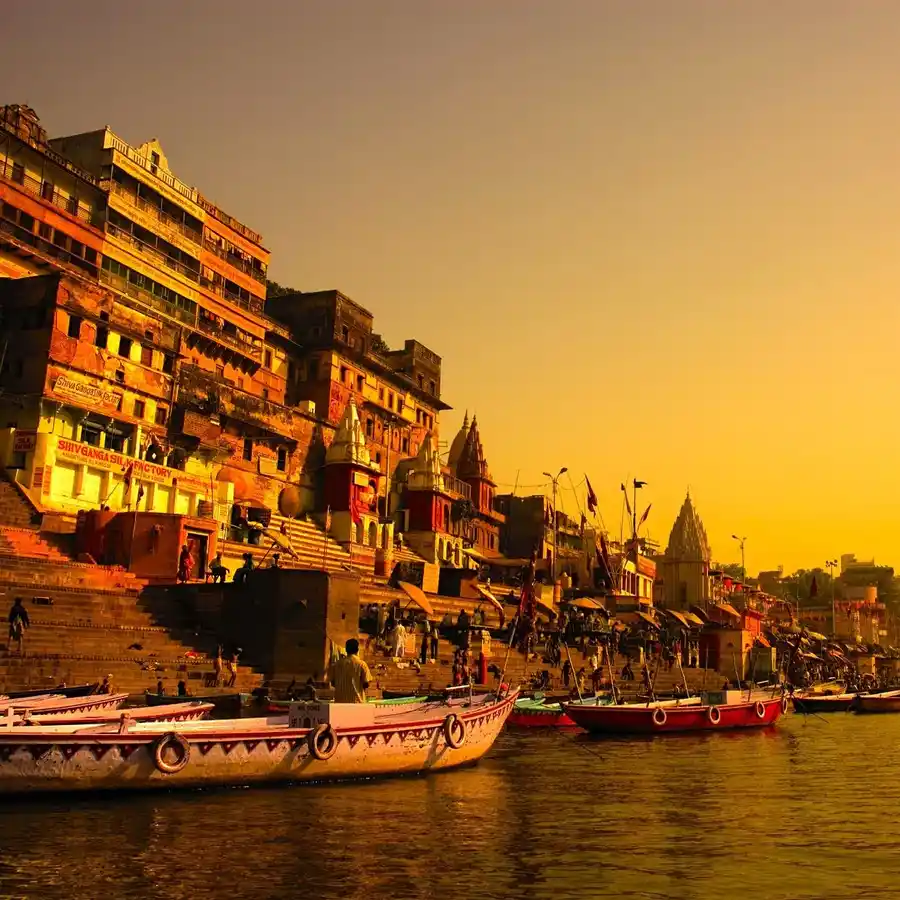 Varanasi temple sea shore